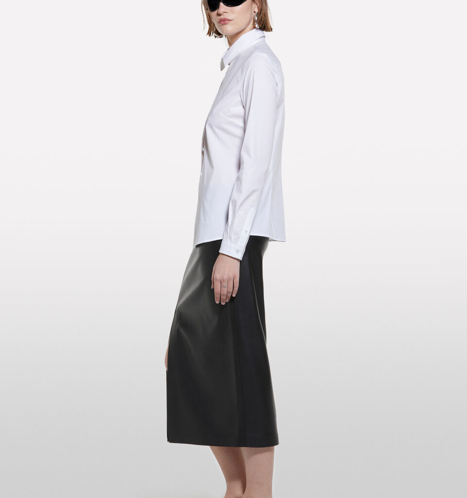 Pencil skirt with slit - women's midi skirts - Black | Sisley image number 2
